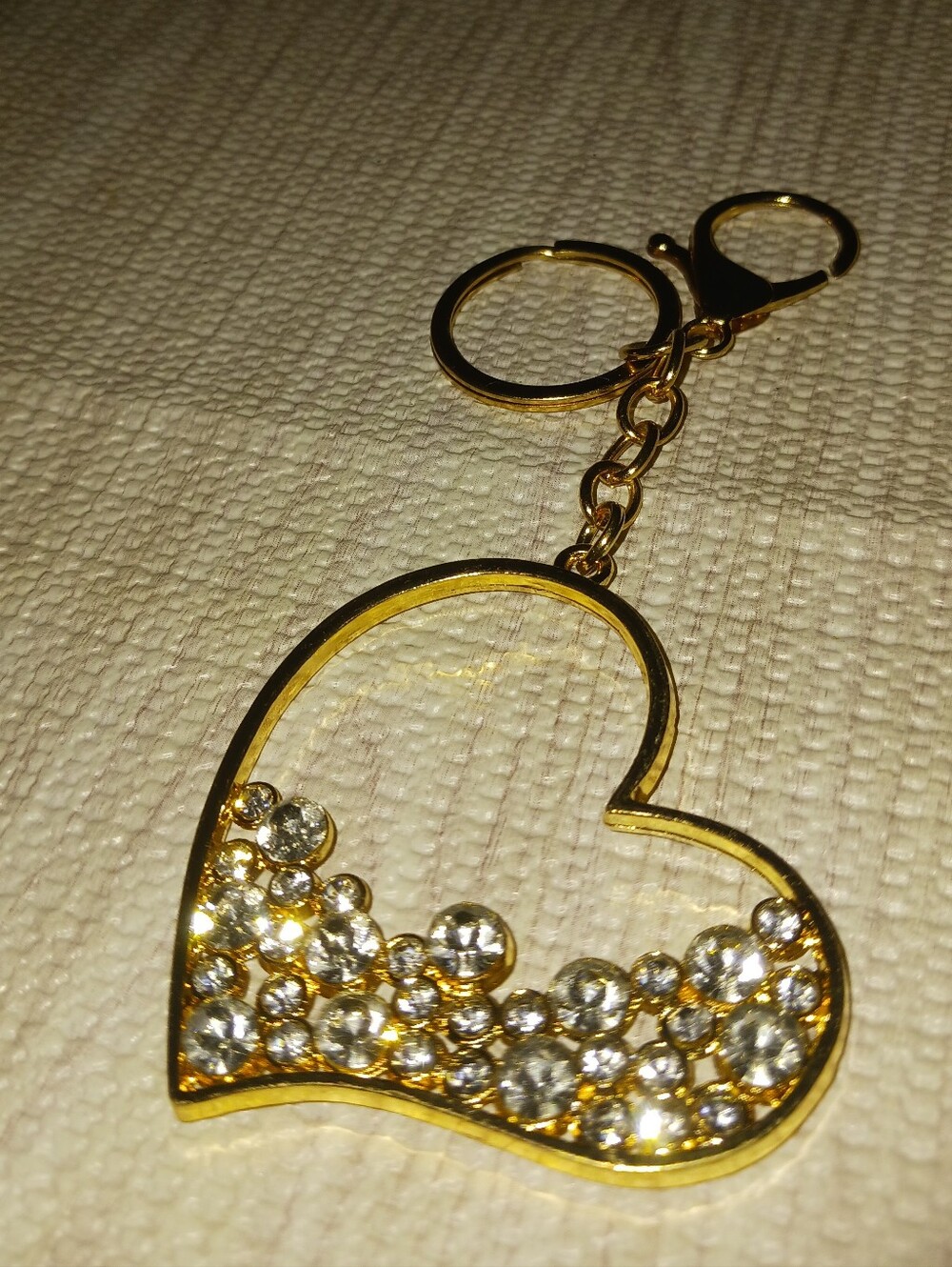 Gold Heart Keychain - Women Accessories